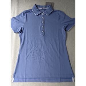 Peter Millar Shirt Womens X-Small Performance Golf Polo AF/WH LS19EK13